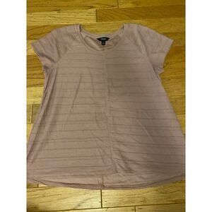 Simply Vera women's purple textured striped short sleeve casual short size large